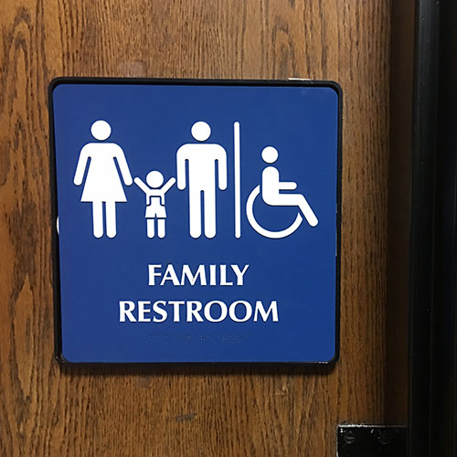 Family Restroom ADA Signage for Business in Santa Ana, CA